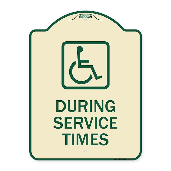 Signmission During Service Times With Graphic Heavy-Gauge Aluminum Architectural Sign, 24" x 18", TG-1824-24119 A-DES-TG-1824-24119 - main